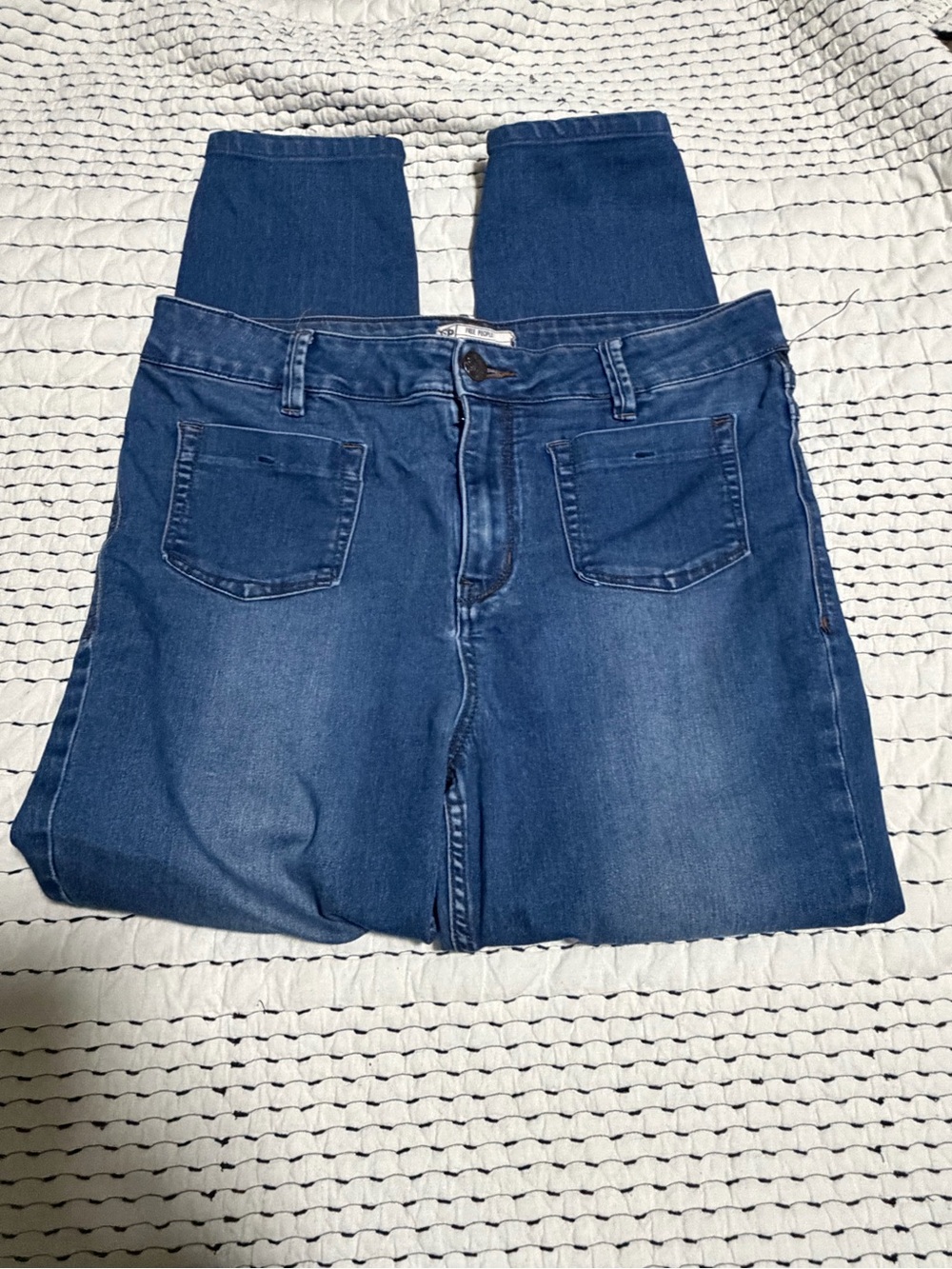 Free People Dark Blue Skinny Jeans